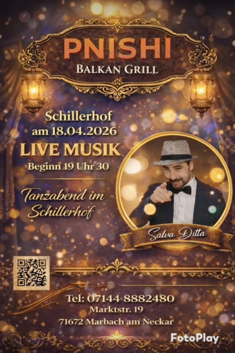Event-Flyer: Live Musik mit Salva Ditta im Schillerhof Pnishi am 27.03.2026