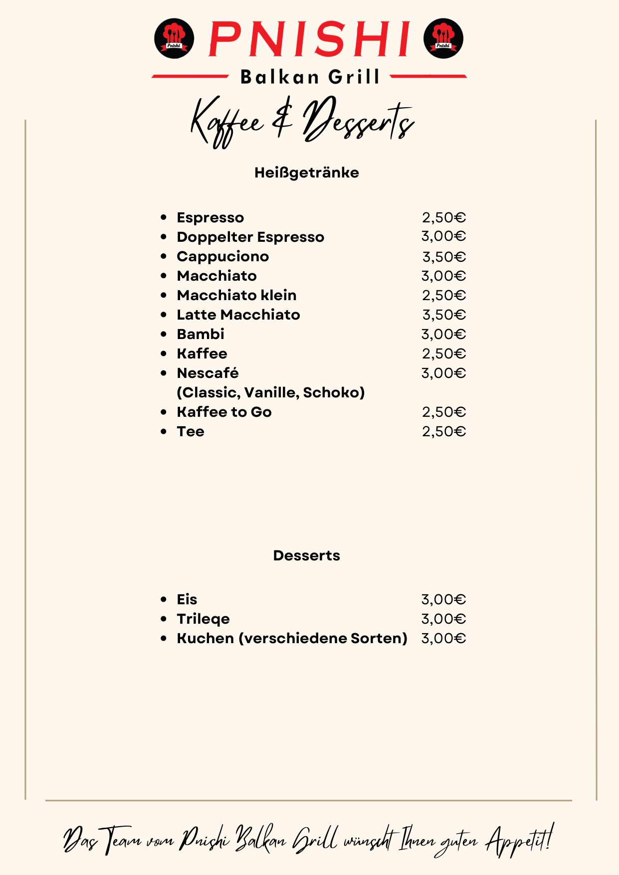 Kaffee & Desserts