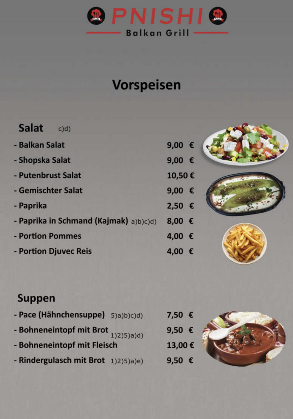 Vorspeisen: Salate & Suppen
